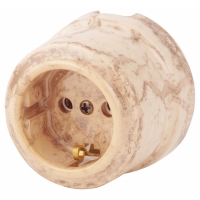 Нажмите для увеличения Ретро розетка Lindas, Травертин светлый